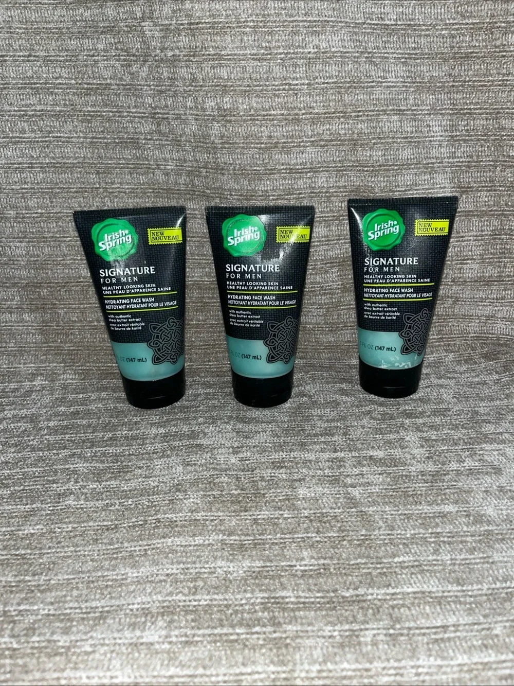 3 pack Irish Spring Signature hydrating face wash for men 5poz each tube New
